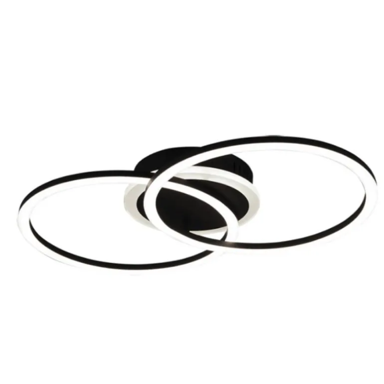 Plafón Venida Negro Circular
