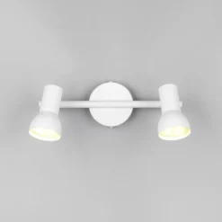 Regleta de focos superficie Cantar Blanco 2L 2XGU10 focos orientables