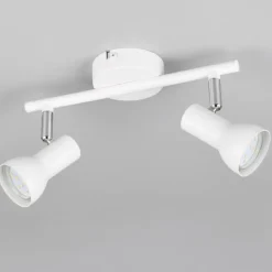 Regleta de focos superficie Cantar Blanco 2L 2XGU10 focos orientables