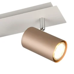 Regleta de focos superficie Marley 2L Café Orientable 3XGU10
