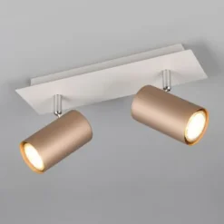 Regleta de focos superficie Marley 2L Café Orientable 3XGU10