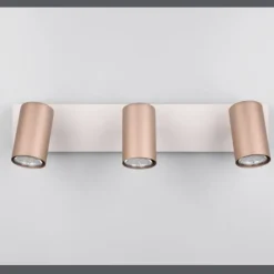 Regleta de focos superficie Marley 3L Café Orientable 3XGU10