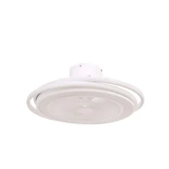 Ventilador de techo Andrea LED 45w 3CCT acabado blanco estilo moderno plafón ventilador motor DC 59cm Ø
