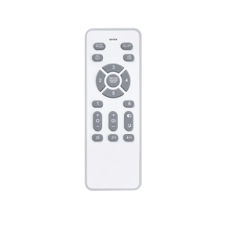 Ventilador de techo Aneto V blanco LED integrado 72w 3CCT acabado blanco estilo moderno aspas plegables motor DC 106cm Ø