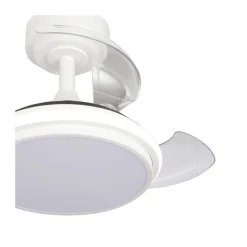 Ventilador de techo Antila Mini XXS blanco LED 35w 3CCT acabado blanco estilo moderno aspas plegables motor DC 55cm Ø