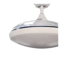 Ventilador de techo Anubis blanco LED 36w 3CCT acabado blanco estilo moderno aspas plegables motor DC 107cm Ø DC