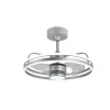 Ventilador de techo Aros LED 65w 3CCT acabado níquel estilo moderno motor DC 60cm Ø