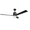 Ventilador de techo Atlántico LED 15w 4000k acabado negro estilo moderno motor AC 122cm Ø