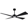 Ventilador de techo Bali negro LED 18w 3CCT acabado negro estilo moderno motor DC apto para exterior IP44 137cm Ø