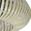 Ventilador de techo Bambú 4xE27 acabado negro madera bambú estilo rústico plafón con ventilador motor DC 50cm Ø