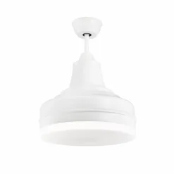 Ventilador de techo Bell blanco LED 55w 3CCT acabado blanco estilo moderno aspas plegables motor DC 91cm Ø
