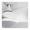 Ventilador de techo Blues blanco LED 24w 3CCT acabado blanco estilo moderno aspas acabado blanco motor DC 50cm Ø