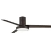 Ventilador de techo Boston café LED 36w 3CCT acabado café estilo moderno motor DC 132cm Ø