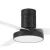 Ventilador de techo Boston negro LED 36w 3CCT acabado negro estilo moderno motor DC 132cm Ø