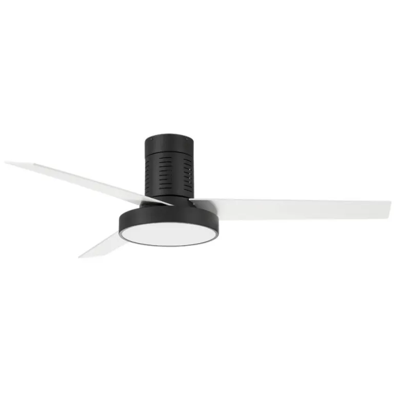 Ventilador de techo Boston negro LED 36w 3CCT acabado negro estilo moderno motor DC 132cm Ø