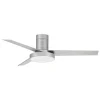 Ventilador de techo Boston plata LED 36w 3CCT acabado plata estilo moderno motor DC 132cm Ø