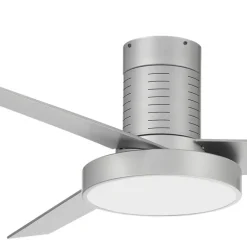 Ventilador de techo Boston plata LED 36w 3CCT acabado plata estilo moderno motor DC 132cm Ø