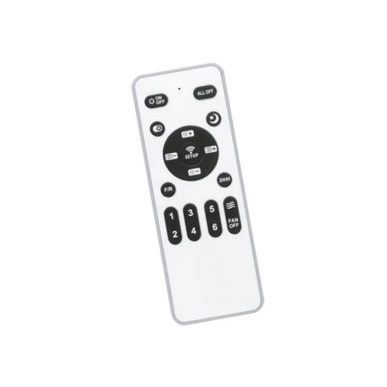 Ventilador de techo Byan blanco/ceniza LED 18w 3CCT acabado blanco efecto madera tono ceniza estilo moderno motor DC 60cm Ø
