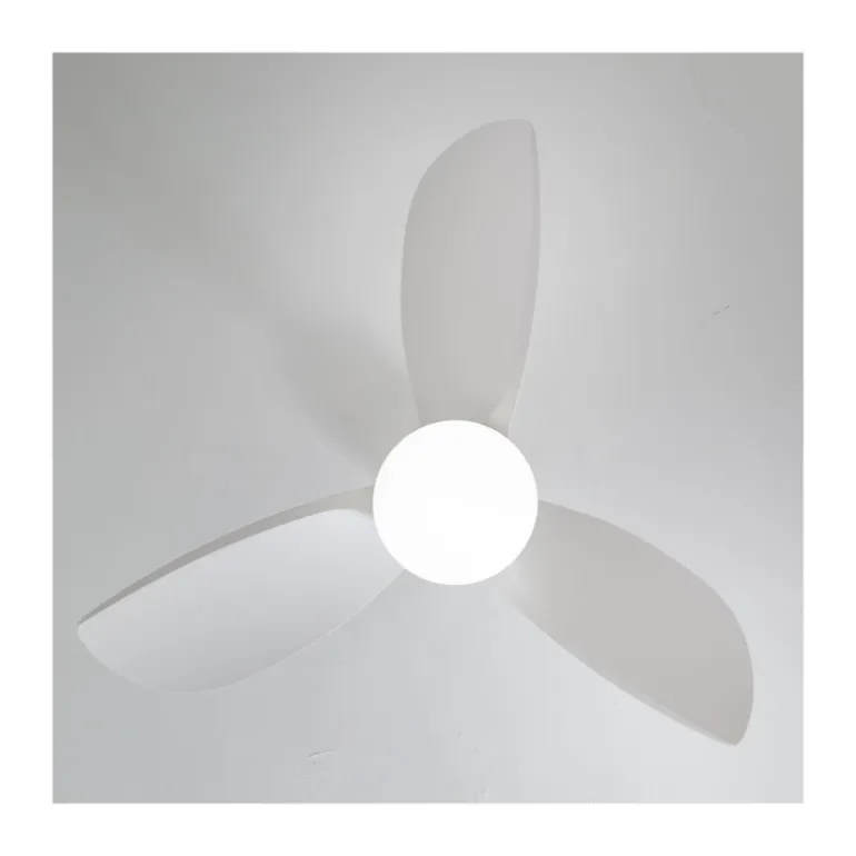 Ventilador de techo Byan blanco LED 18w 3CCT acabado blanco estilo moderno motor DC 92cm Ø