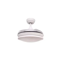 Ventilador de techo Camel LED 36w 3CCT acabado blanco estilo moderno aspas plegables motor DC 92cm Ø