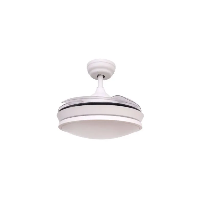 Ventilador de techo Camel LED 36w 3CCT acabado blanco estilo moderno aspas plegables motor DC 92cm Ø