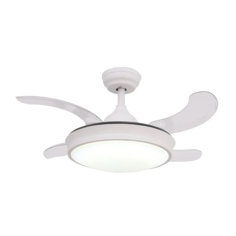 Ventilador de techo Camel LED 36w 3CCT acabado blanco estilo moderno aspas plegables motor DC 92cm Ø
