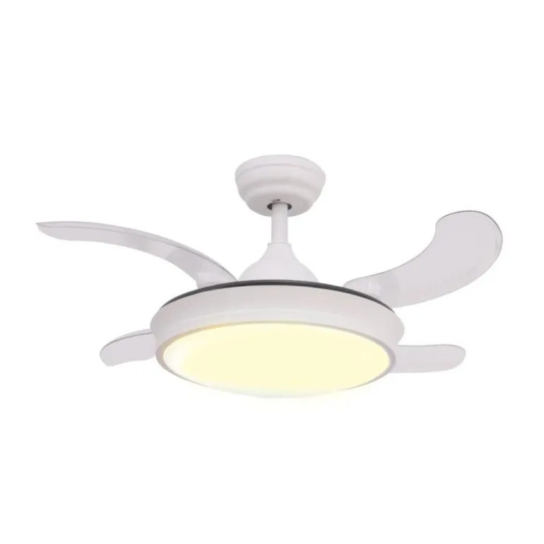Ventilador de techo Camel LED 36w 3CCT acabado blanco estilo moderno aspas plegables motor DC 92cm Ø