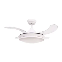Ventilador de techo Camel LED 36w 3CCT acabado blanco estilo moderno aspas plegables motor DC 92cm Ø