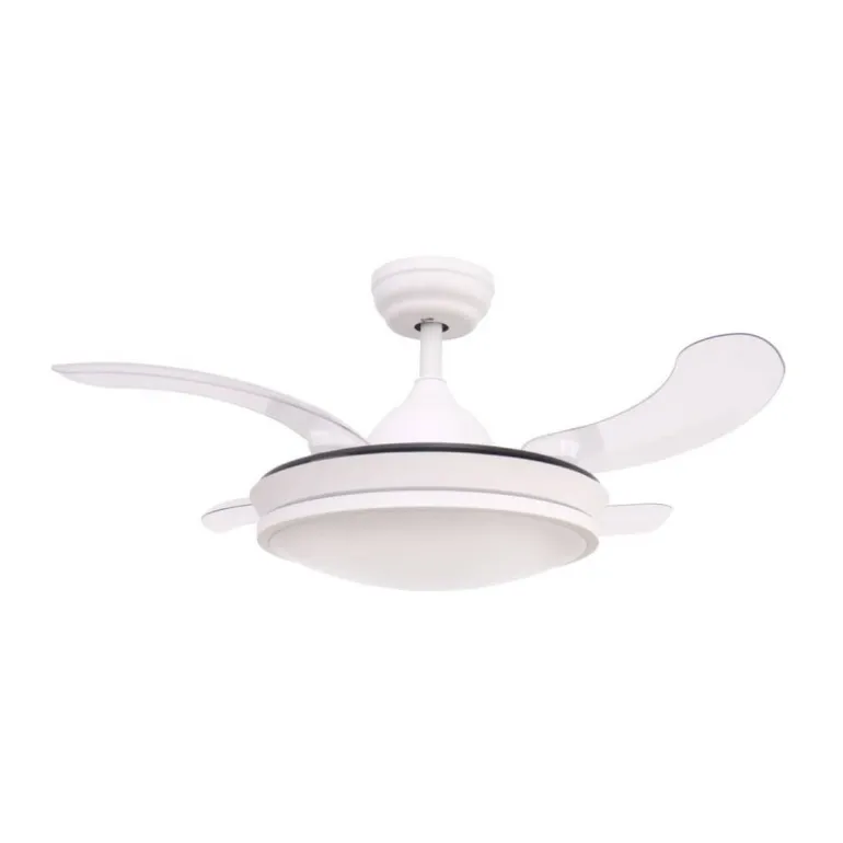 Ventilador de techo Camel LED 36w 3CCT acabado blanco estilo moderno aspas plegables motor DC 92cm Ø