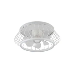 Ventilador de techo Cobra blanco LED 50w 3CCT acabado metal blanco estilo moderno motor DC plafón con ventilador 50cm Ø