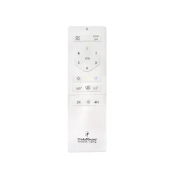 Ventilador de techo Corpi LED 35w 3CCT RGB acabado blanco/madera natural estilo moderno plafón con ventilador motor DC 50cm Ø