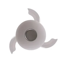 Ventilador de techo Gaby LED 35w 3CCT acabado blanco estilo moderno Rgb +Altavoz aspas plegables motor DC 106cm Ø
