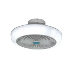 Ventilador de techo Iris LED 36w 3CCT RGB acabado blanco estilo moderno motor DC 45cm Ø