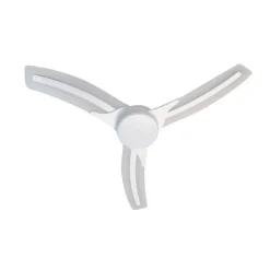 Ventilador de techo Lighter LED 24w 3CCT acabado blanco estilo moderno aspas con luz motor DC 132cm Ø