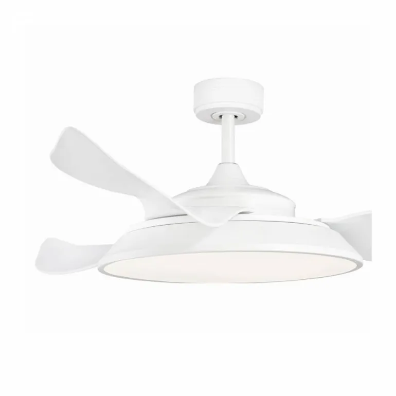 Ventilador de techo Lince LED 55w 3CCT acabado blanco estilo moderno motor DC 106cm Ø