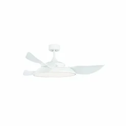 Ventilador de techo Lince LED 55w 3CCT acabado blanco estilo moderno motor DC 106cm Ø