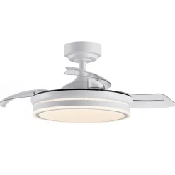 Ventilador de techo Martina blanco LED integrado 46w 3CCT acabado blanco estilo moderno aspas plegables motor DC 92cm Ø