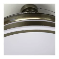 Ventilador de techo Martín cuero LED 72w 3CCT acabado oro envejecido estilo moderno aspas plegables motor DC 106cm Ø