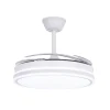 Ventilador de techo Marty blanco LED integrado 72w 3CCT acabado blanco estilo moderno motor DC aspas plegables 106cm Ø