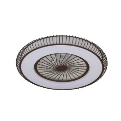 Ventilador de techo Mirabel marrón LED 40w 3CCT acabado marrón estilo moderno motor DC 56cm Ø