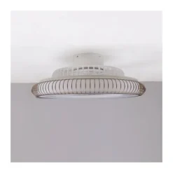 Ventilador de techo Mirabel marrón LED 40w 3CCT acabado marrón estilo moderno motor DC 56cm Ø