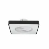 Ventilador de techo Monic LED 40w 3CCT acabado negro estilo moderno plafón con ventilador motor DC 49X49cm