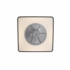 Ventilador de techo Monic LED 40w 3CCT acabado negro estilo moderno plafón con ventilador motor DC 49X49cm
