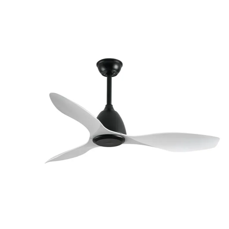 Ventilador de techo Nara acabado negro aspas acabado blanco estilo moderno motor DC 122cm Ø