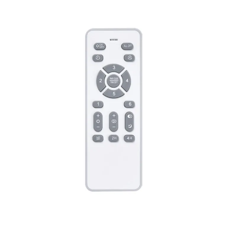 Ventilador de techo Nordic blanco LED integrado 45w 3CCT acabado blanco/madera estilo moderno aspas plegables motor DC 106cm Ø