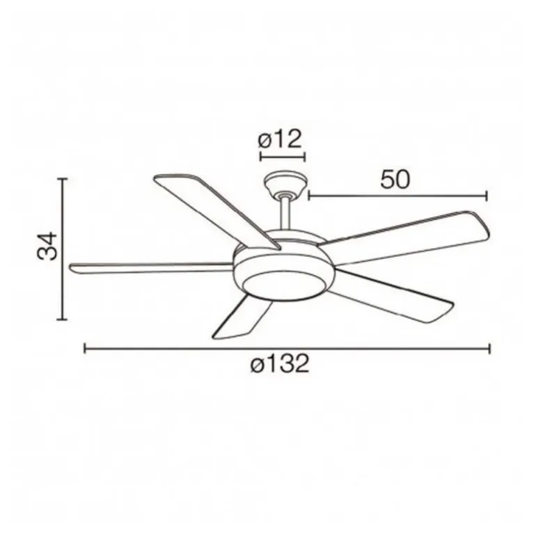 Ventilador de techo Randy 2xE27 acabado blanco estilo moderno aspas madera/blanco motor AC 132cm Ø