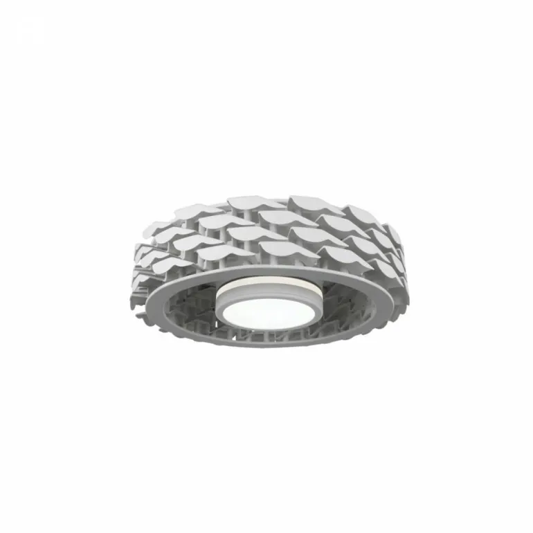 Ventilador de techo Slice blanco LED 24w 3CCT acabado blanco estilo moderno plafón con ventilador motor DC 54cm Ø