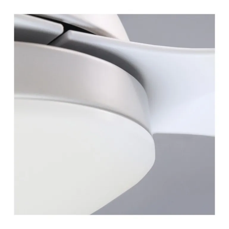 Ventilador de techo Stel Mini blanco LED 20w 3CCT acabado blanco estilo moderno motor DC 92cm Ø