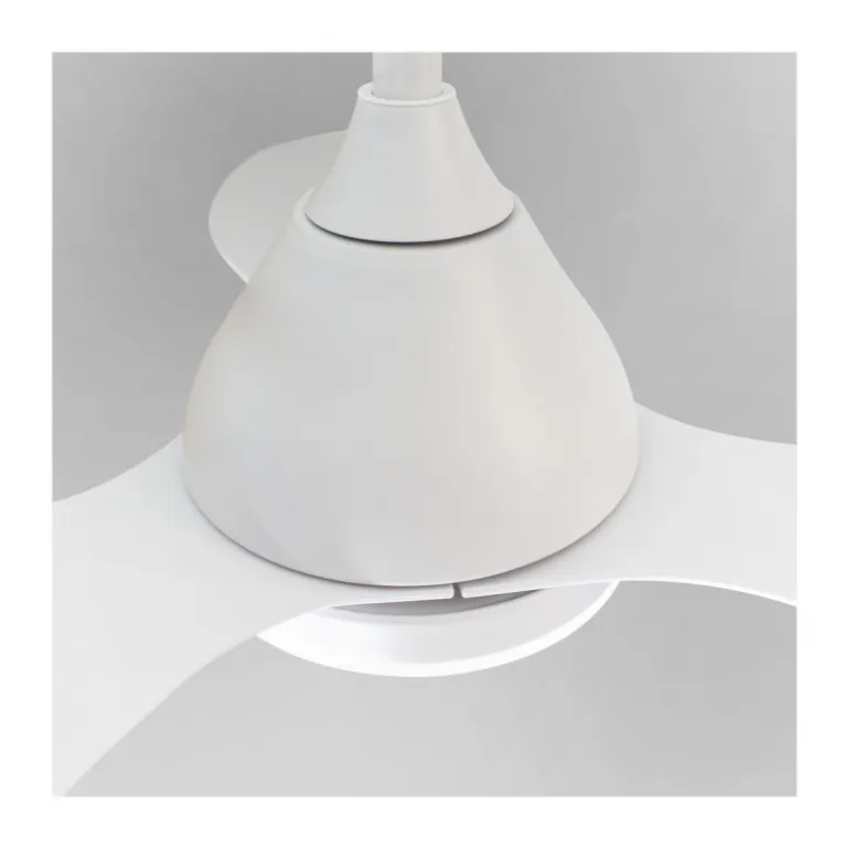 Ventilador de techo Stel Mini blanco LED 20w 3CCT acabado blanco estilo moderno motor DC 92cm Ø