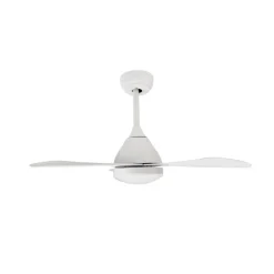 Ventilador de techo Stel Mini blanco LED 20w 3CCT acabado blanco estilo moderno motor DC 92cm Ø